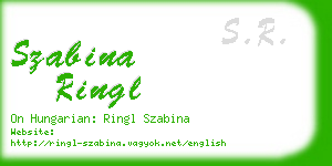 szabina ringl business card